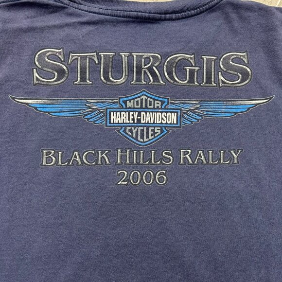 Vintage Harley Davidson Graphic Tee Mens 2XL XXL Sleeveless Sturgis y2k Buffalo - Picture 4 of 10